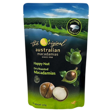 macadamias australia 頂級夏威夷果 帶殼 原味, 225g, 1包