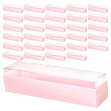 이홈베이킹 上方透明馬卡龍盒 22 x 5.2 x 4.1 cm, 粉紅色, 30個
