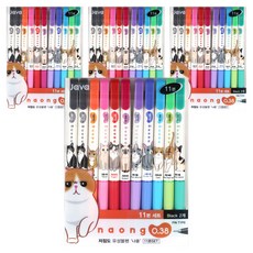 JAVAPEN 喵迷你原子筆11支裝0.38mm, 混色, 4組