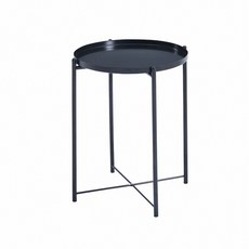 E-home Tim提姆金屬小圓几-黑色, 1個