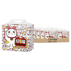 北港故事館 東京豪德寺招財猫日式抽取式衛生紙 2層 150張, 10包, 8袋