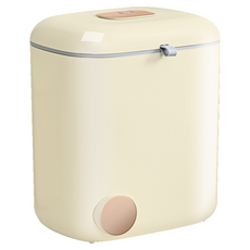 西格傢飾 滑蓋廚房垃圾桶 1.9kg, 奶油白, 1個