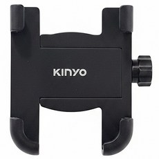 Kinyo U型機車手機架 附防滑墊 + 防滑貼片 + 六角螺絲把手 8.5 x 6.3cm 165g, MCH-087, 黑色
