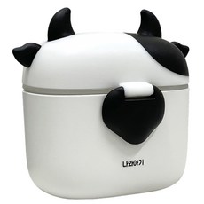 Nawaagi 幼兒用攜帶式零食奶粉盒+湯匙組, 黑色（案例）, 1組