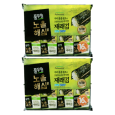 풀무원 노을해심 도시락김 16p, 80g, 2개