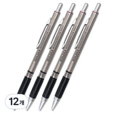 미소로 2500 메탈릭 홀더샤프 2476 실버, 12개, 2mm
