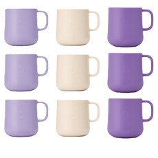 네스틱 유아컵 3p 세트, 바닐라 + 라일락 + 퍼플, 3세트, 200ml