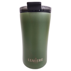 LUMIERE PARIS LUSH GREEN 防摔防漏隨行保溫杯, 蒼翠綠, 360ml, 1個