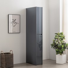 리센트 랩소디 냉장고 틈새 공간 수납장 250 좌측형 방문설치, 그레이