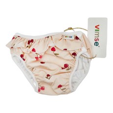 ImseVimse 兒童款超彈性防漏游泳尿褲 淡粉櫻桃, XL(11-14kg), 1件