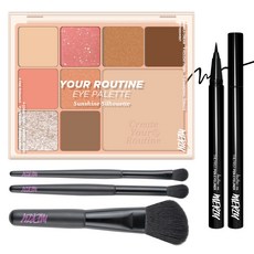 MERZY Your Routine多色眼影盤 1號 11g+彩妝刷 3款+眼線液筆 P1 0.5g, 1組