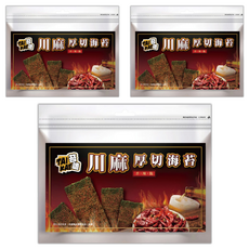 苔嗑 厚切海苔 川麻風味, 45g, 3包