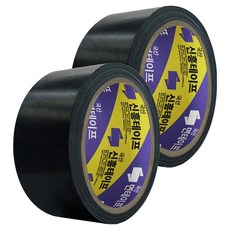 신흥테이프 라바 청면테이프 48mm x 15M 검정, 2개