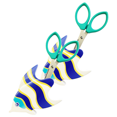 長谷川刃物株式会社 造型剪刀 附磁鐵, 魚, 2組