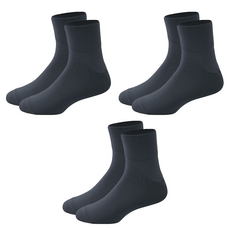 AREX SPORT 紳士專用冰涼紗機能超細200針寬口襪組 Set 3, 深灰色, 25~29cm