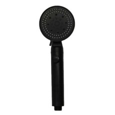 E.dot 一鍵止水五段式可調節增壓蓮蓬頭, 黑色 ABS材質 25.5x8.8x3cm, 1個