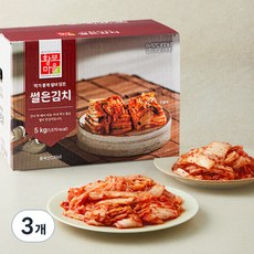 황보마을 썰은김치, 5kg, 3개