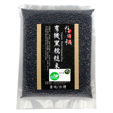 鴨間稻 有機黑糯糙米, 台灣產, 1kg, 1包