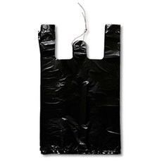 anidoll 手提超市購物袋 黑色, 20L, 100個