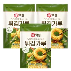 백설 5가지 재료로만 만든 튀김가루, 1kg, 3개