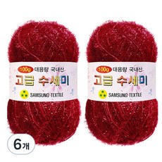 Yarna 大捲菜瓜布編織線 100g, 103(深紅色), 6個