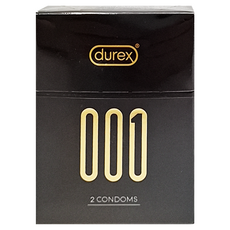 Durex杜蕾斯 001水性聚氨酯標準裝保險套, 2個, 1盒