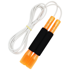 JFROPE Twinkle海綿競速跳繩, 橘色 + 白色繩, 1個