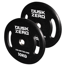 DUSK RACK 纖薄 CPU 聚氨酯槓鈴片, 黑色, 2個, 10kg