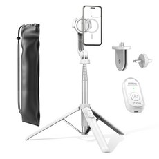 셀루미 N52 강력 마그네틱 맥세이프 스마트폰 셀카봉 화이트 155cm, SEL-MGS1550M(화이트), 1개