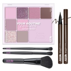 MERZY 眼影盤 11g 2號+刷具組 3入+眼線筆 P2 棕色 0.5g, 1組