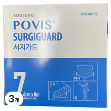 POVIS 서지가드 신축성 망붕대 7호 6cm x 8m, 1개입, 3개