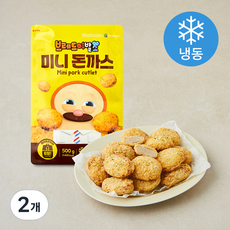 브레드이발소 미니 돈까스 (냉동), 500g, 2개