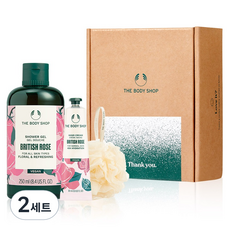 더바디샵 브리티쉬 로즈 샤워 젤 + 핸드 크림 선물세트, 2세트