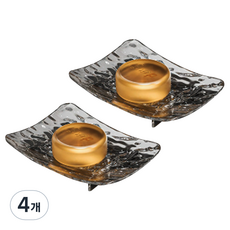 Rouab高級透明肥皂架 均碼, 黑色, 4個