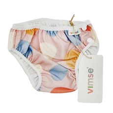 ImseVimse 超彈性防漏游泳尿褲 粉紅幾何, L(9-12kg), 1件