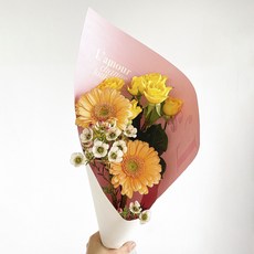 프레시가든 생화 미니 러블리 꽃다발, 오렌지