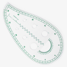 유니크 각도기 물방울자 G-006, 1개