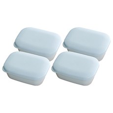 高氏家 Hello Soap 便攜式瀝水肥皂盒, 4個, 藍色