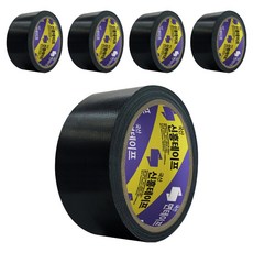 신흥테이프 라바 청면테이프 48mm x 15M 검정, 5개