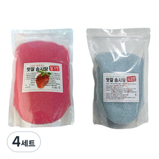 가정용 솜사탕기계 전용 맛깔 설탕 30인분 딸기향 300g + 사과향 300g 세트, 4세트