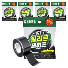 스코라 절연 자기융착 실리콘 테이프 25mm x 3m, 5개