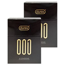 Durex杜蕾斯 001水性聚氨酯標準裝保險套, 2個, 2盒