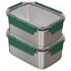 STENLOCK 史丹利 韓國製造不鏽鋼保鮮盒 6號 1100ml, 2入, 單品