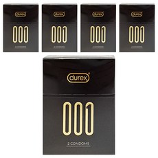 Durex杜蕾斯 001水性聚氨酯標準裝保險套, 2個, 5盒
