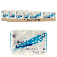 舒綿小卷衛生紙 210張, 100mm, 6個裝, 10組