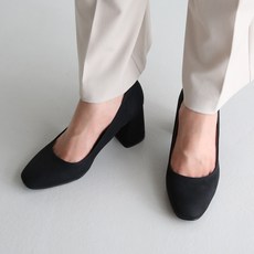 dangolunni 春日PU素面粗跟包鞋 7cm