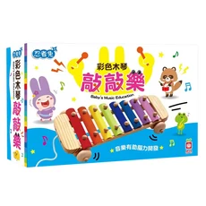 忍者兔 彩色木琴敲敲樂 Baby's Music Education 適合4歲半-5歲兒童, 多色, 1個