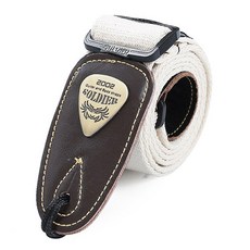 SOLDIER 단색 두께만 다른 기타스트랩 08 Thickening Series 화이트, 1개