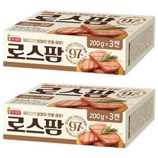 롯데햄 로스팜 97%, 200g, 6개