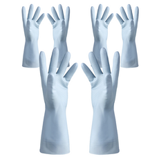 Monahome 好看又方便的多用途乳膠手套 雙手穿戴組, 3套, 大(L), 天空藍